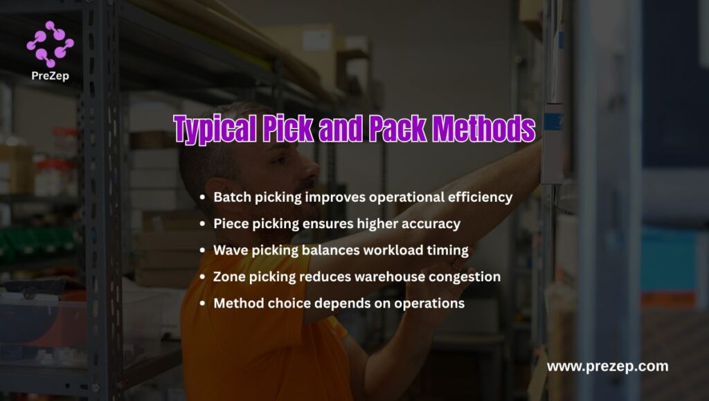 Typical Pick and Pack Methods